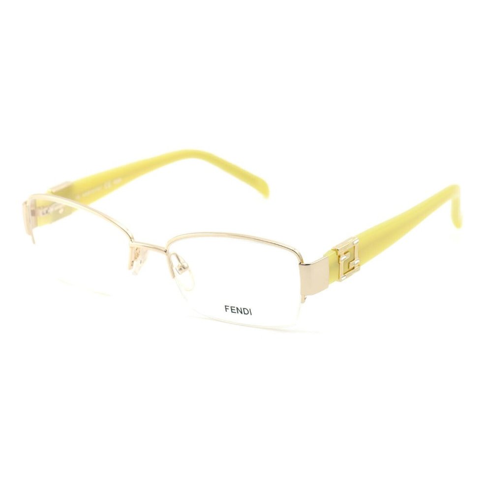 Fendi Women Shiny Gold Metal Frame